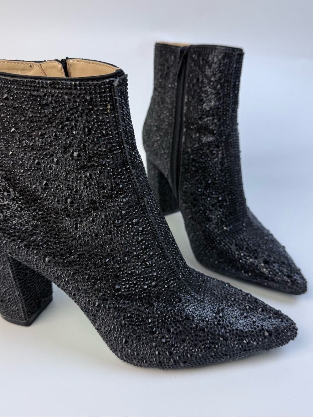 Betsey Johnson • Cady Black Rhinestone Embellished Booties